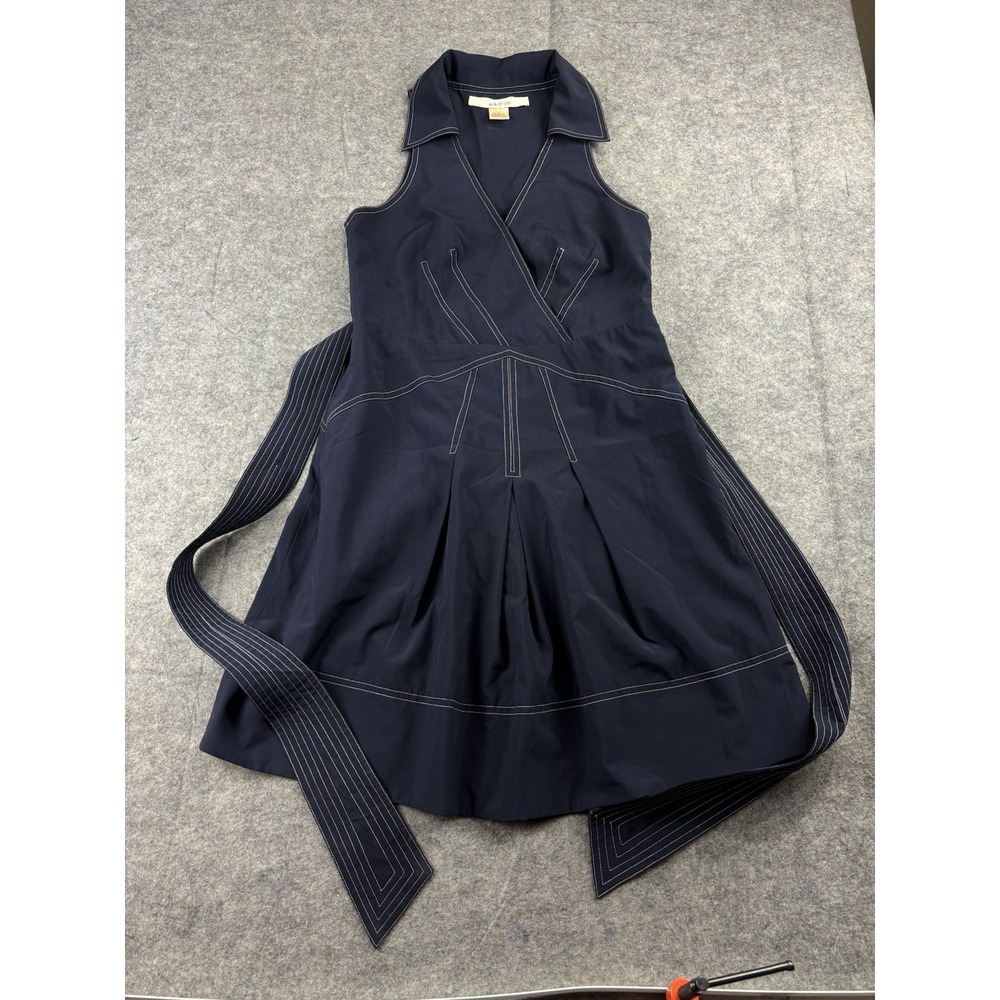 Anthropologie Ark & Co Women's S Mini Collared Dress Fit Flare Classy Nautical